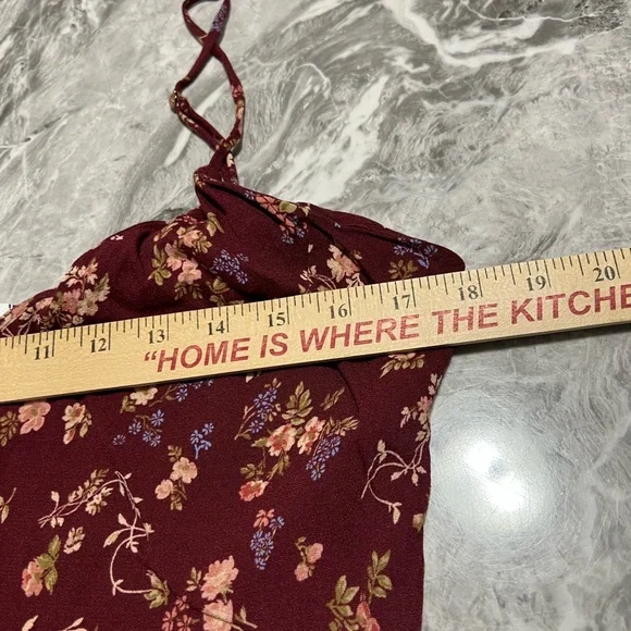 Women’s REFORMATION RED FLORAL MIDI DRESS size 12 - Picture 8 of 10